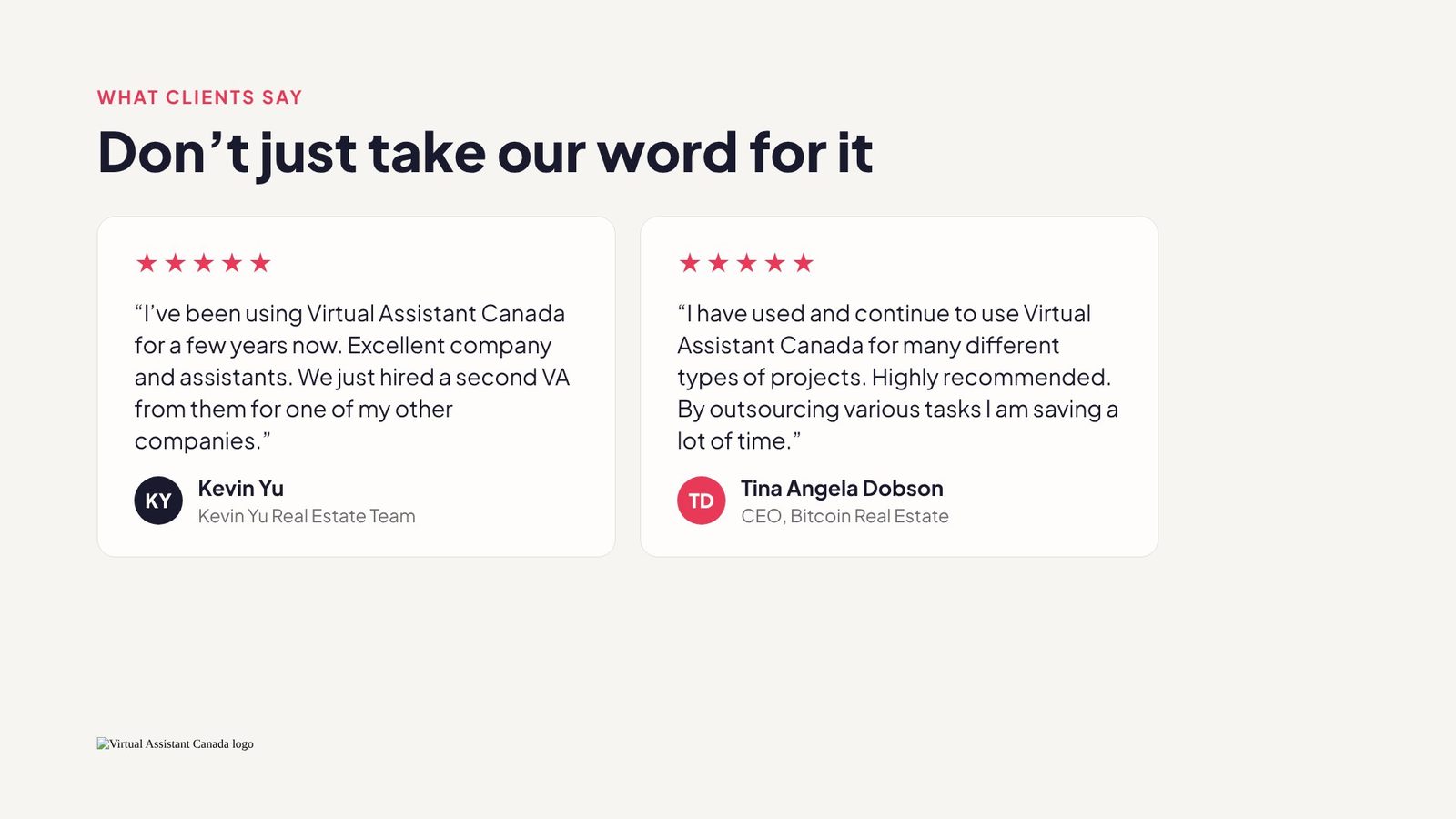 What clients say