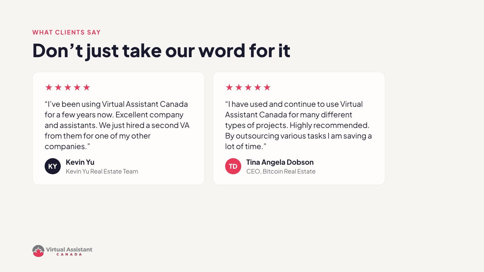 What clients say