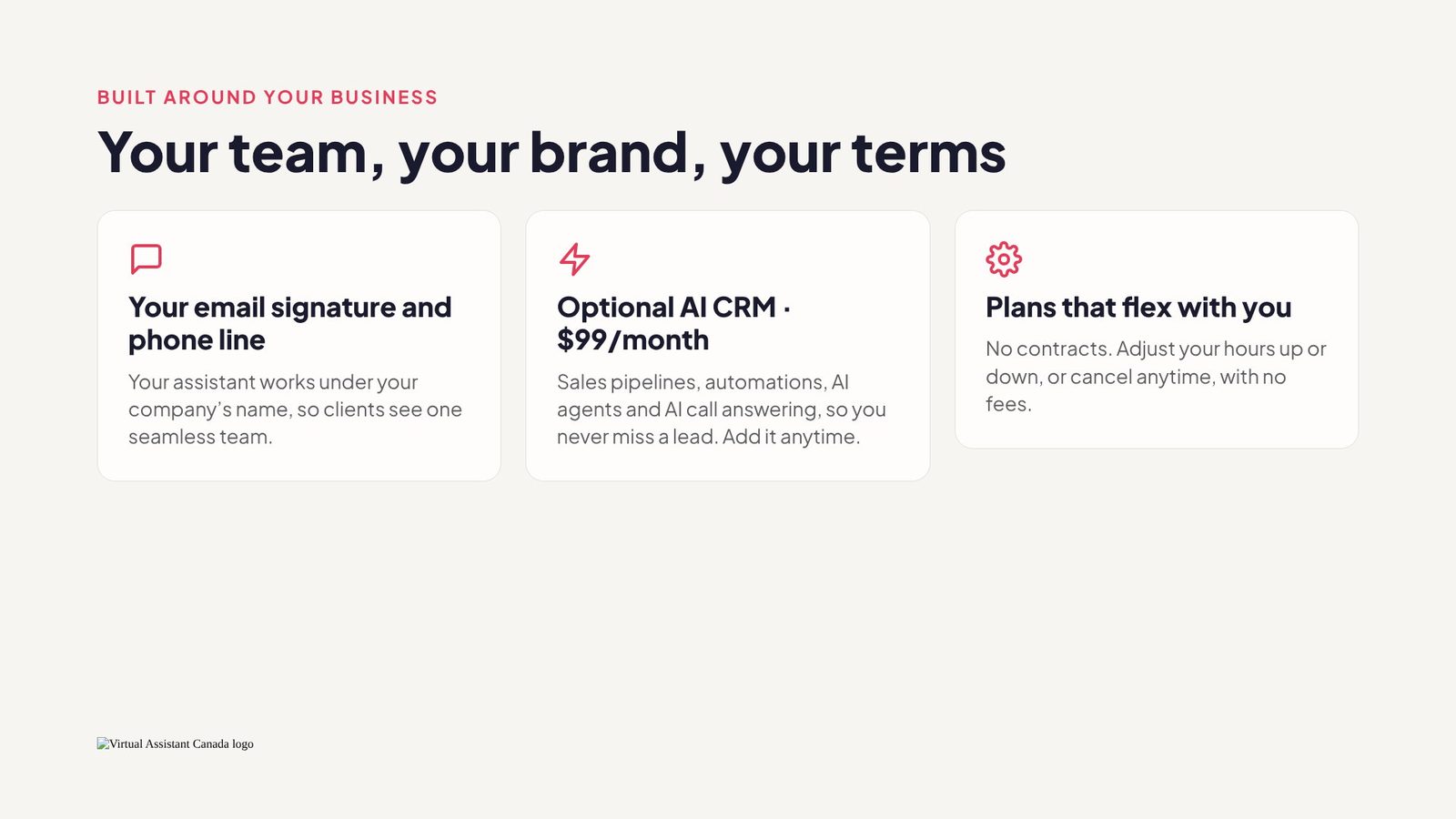Your team, your brand, your terms